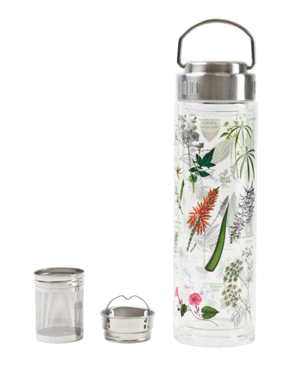 Teesõelaga joogipudel RAVIMTAIMED/ Tea infuser bottle MEDICAL BOTANICS