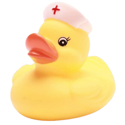 Kummist vannipart "Õde Ducky"/ Rubber Bath Duck “Nurse Ducky”